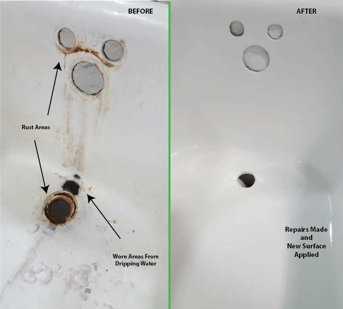 Sink Shower And Bathtub Rust Repair, How To Repair Rusted Bathtub